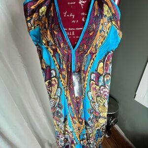 Colorful Paisley Maxi Dress by Classique one size